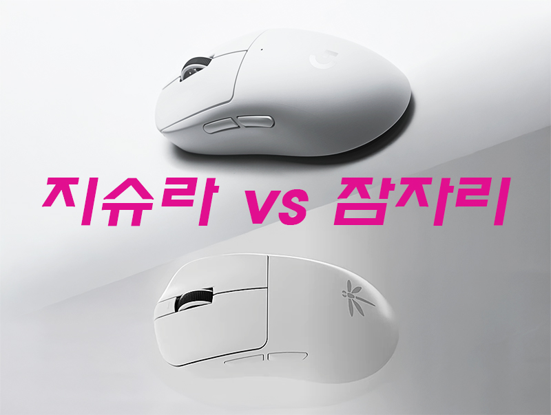 게이밍 마우스 끝판왕 대결 지슈라 vs 잠자리 비교